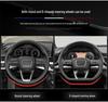 Genuine Leather & Carbon Fiber Steering Wheel Cover for Hyundai: Compatible with Festa, Mistra, IX25, Tucson, IX35, Elantra, Langdong