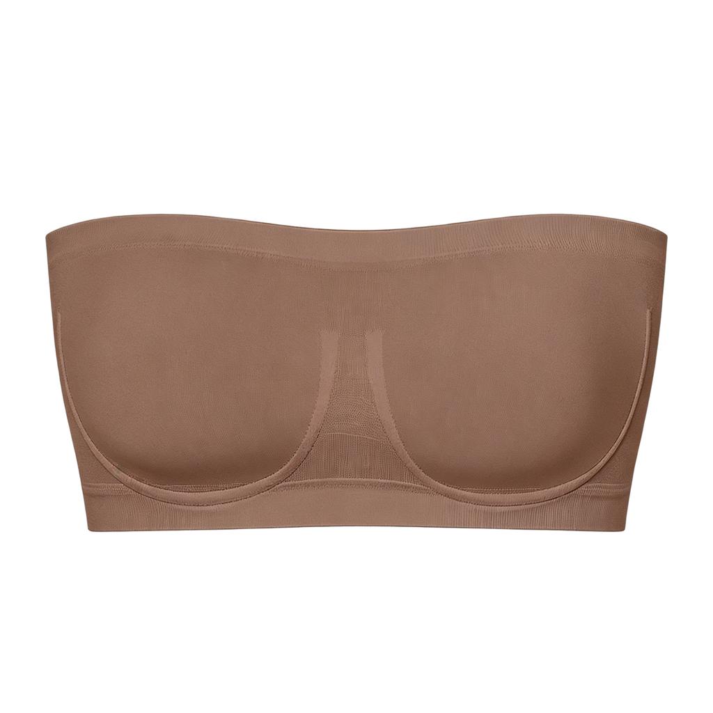 Zeriluna Strapless Non-slip Bandeau Bra Highly Elastic and Comfortable Off-shoulder Clothing Available In Multiple Colors