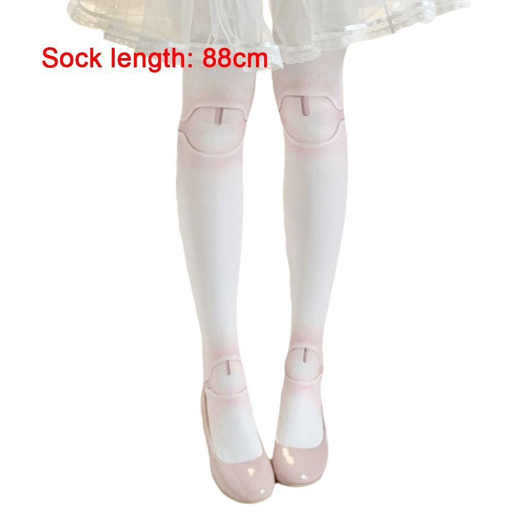 Beauty Socks Velvet Printed Lolita Socks Cotton Material Sweet Style Pantyhose Gothic Novelty 3D Print Joint Doll Socks Cosplay