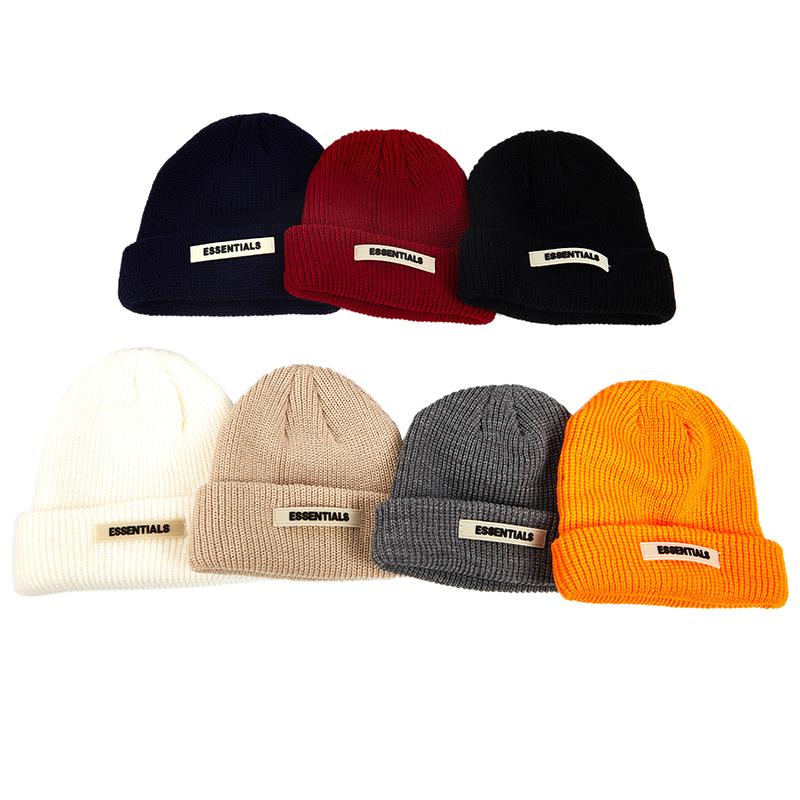 Knitted Hats Women Black Beanie Thick Hat Winter Hats Beanies Skullcap