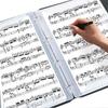 A4 Sheet Music File, 40 Pages, Loose-Leaf, Thick, Music Score Holder, Music Case with Rings, Large Capacity, 180 Page Spread, Anti-Reflective, Sheet