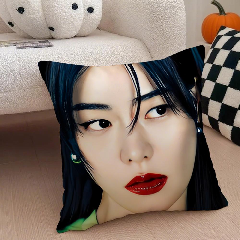 Actor Seductive LLim Jiyeon Cushion Cover Throw Pillow Cover Hidden Button Durable Polyester Chair Cushion