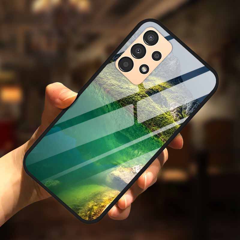For Samsung A13 Case A23 A52 A72 4G M52 A52S 5G Luxury Tempered Glass Hard Back Cover for Samsung Galaxy A13 4G Phone Cases Capa