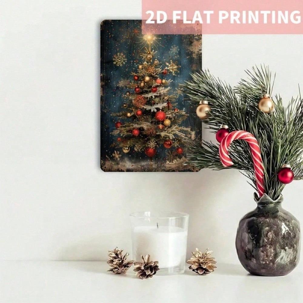 Vintage Tree Metal Tin Sign 8x12 Inch Wall Decor Home Store Country Style Holiday Ornament