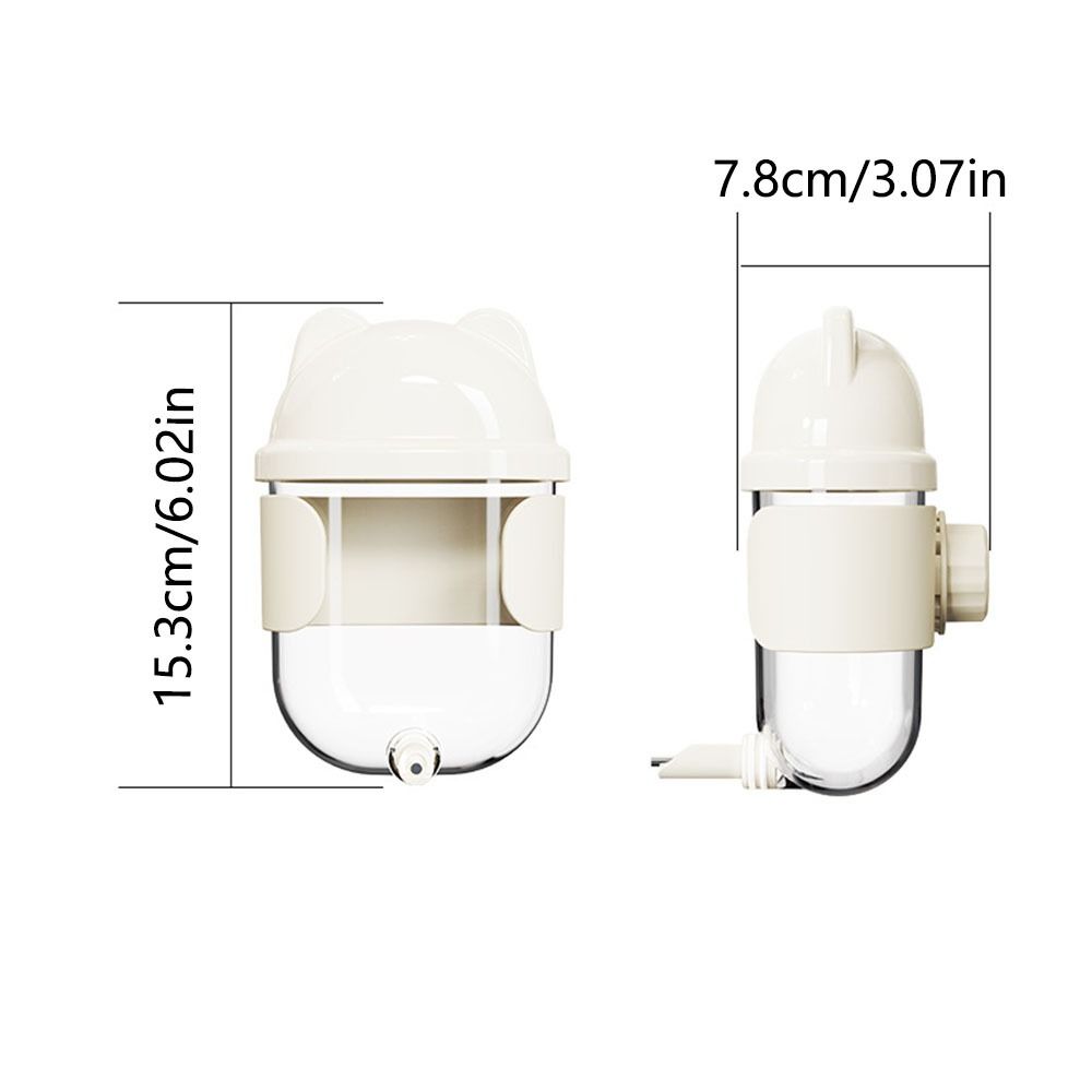 Transparent Automatic Bird Water Dispenser Leak-proof Knob Lock Parrot Drinking Bottle Wide Opening Easy To Install