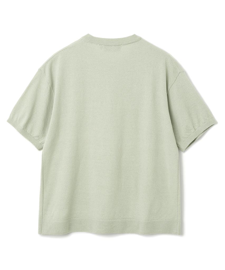 KNITTED Cool Summer Essential Round Short Sleeve Knit Tee Light Mint