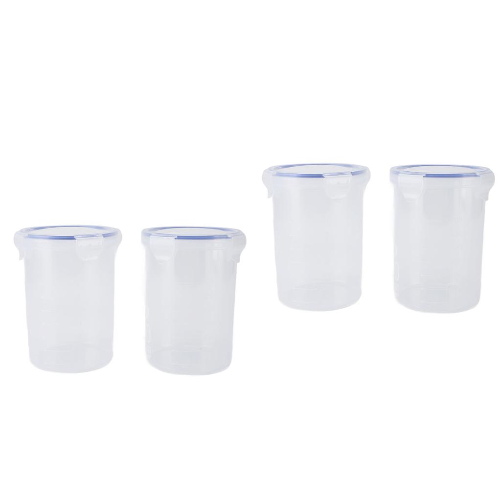 Paint Container Set 1000ml Airtight Transparent Paint Storage Cup with Mixing Ball Paint Brush for R