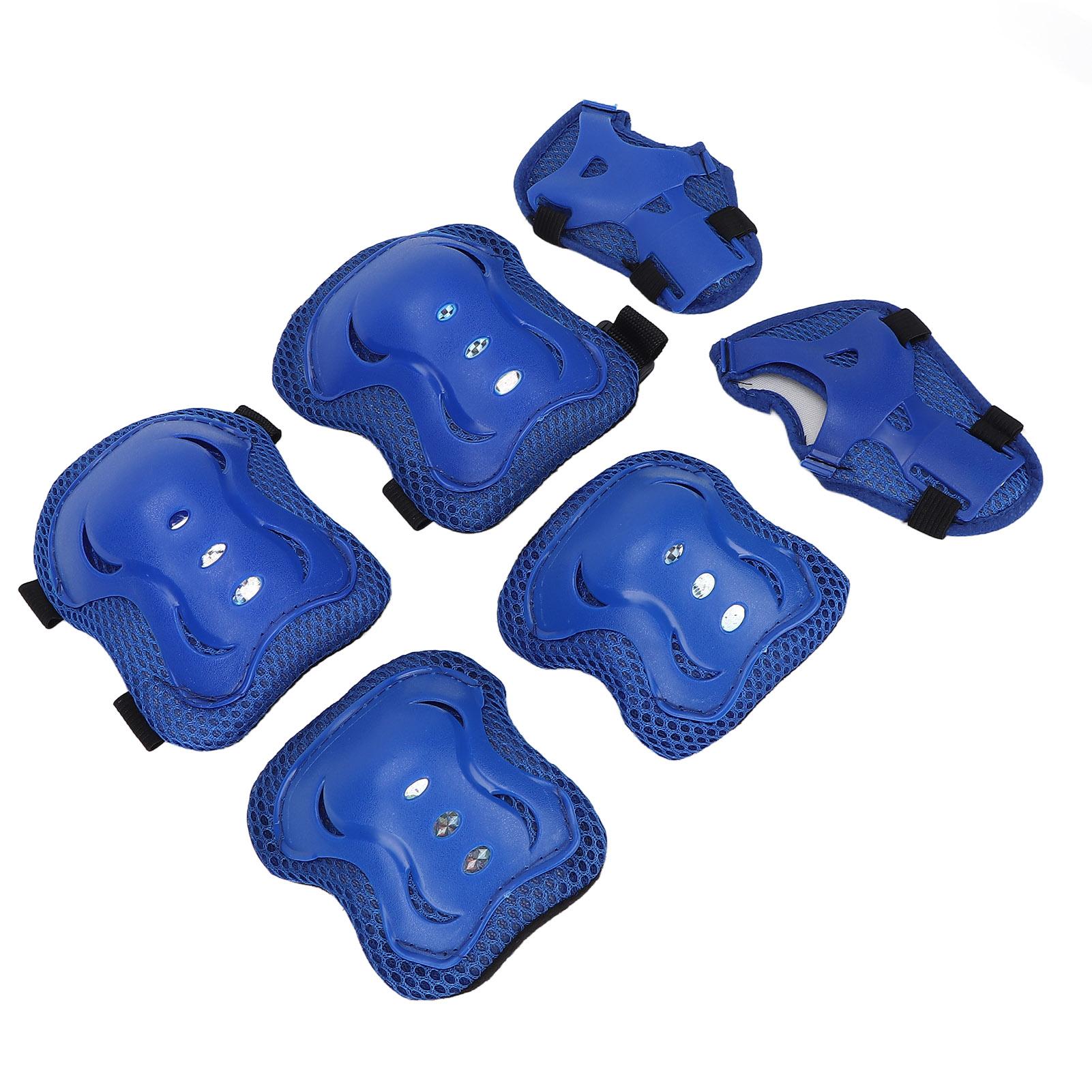 

Детский защитный комплект, стильный дышащий наколенник, налокотник, защита для рук для езды на велосипеде синий