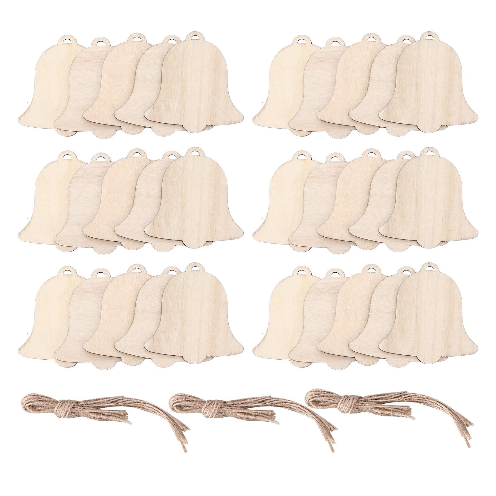 

30 шт. Деревянные диски изысканные ретро глянцевые изготовление привлекательных декоративных незаконченных украшений для Ch Bells