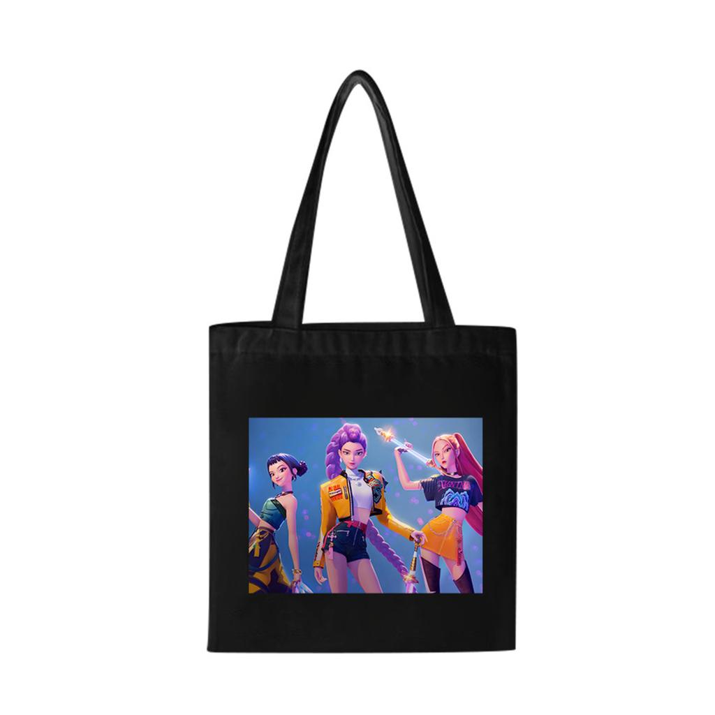 Girls Group Poster Printed Canvas Bag Fan Support Zipper Handbag Women's Bag