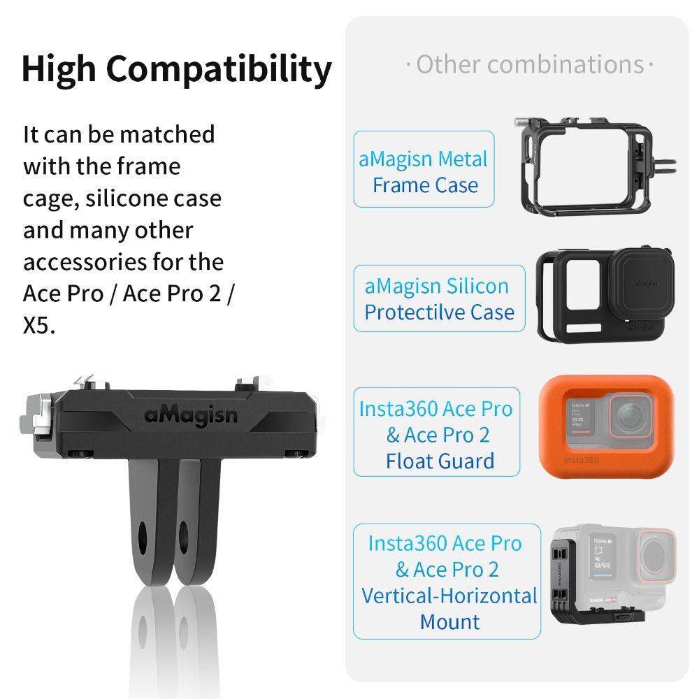 ABS Magnetic Mount Adapter Base Adapter for Insta360 X5/Ace Pro 2/Ace Action Camera Accessories