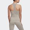 Adidas Essentials Mesh Panel Design Round Neck Sleeveless Sports Vest Women Tops Gray FI8220