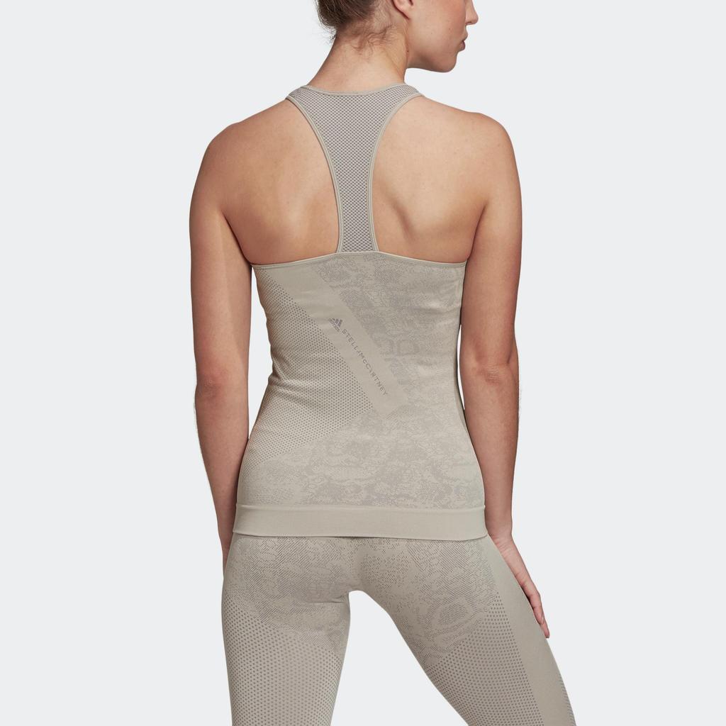 Adidas Essentials Mesh Panel Design Round Neck Sleeveless Sports Vest Women Tops Gray FI8220