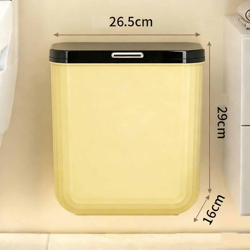 Wall-Mounted Bathroom Trash Can With Lid, Large Capacity Household Wastebasket For Toilet, Kitchen, Living Room & Bedroom