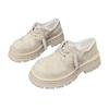 Mocassini donna 2025 nuovi mocassini estivi con plateau scarpe in pelle traspiranti retrò stile britannico derby scarpe singole rialzanti