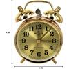 Mechanical Alarm Clock, 7CM Vintage Wind Up Metal Alarm Clock, Manual Spring Twin Bell Loud for Heavy Sleepers, Retro Horseshoe