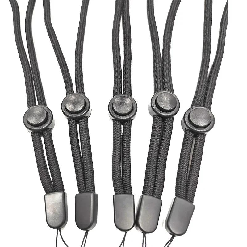 1PC Simple Adjustable Black Polyester Mobile Phone Lanyard Portable Game Portable Console Camera Lanyard  Anti-loss Wrist Strap