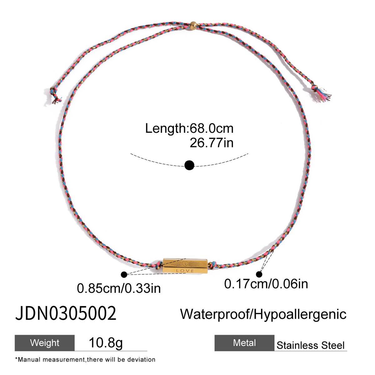 European and American titanium steel cross necklace niche letter clavicle chain stainless steel item