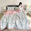 Fashion Skin-friendly Summer Cool Blanket Comfortable Lightweight Air Condition Comforter Machine Washable Quilt for Adults Kid