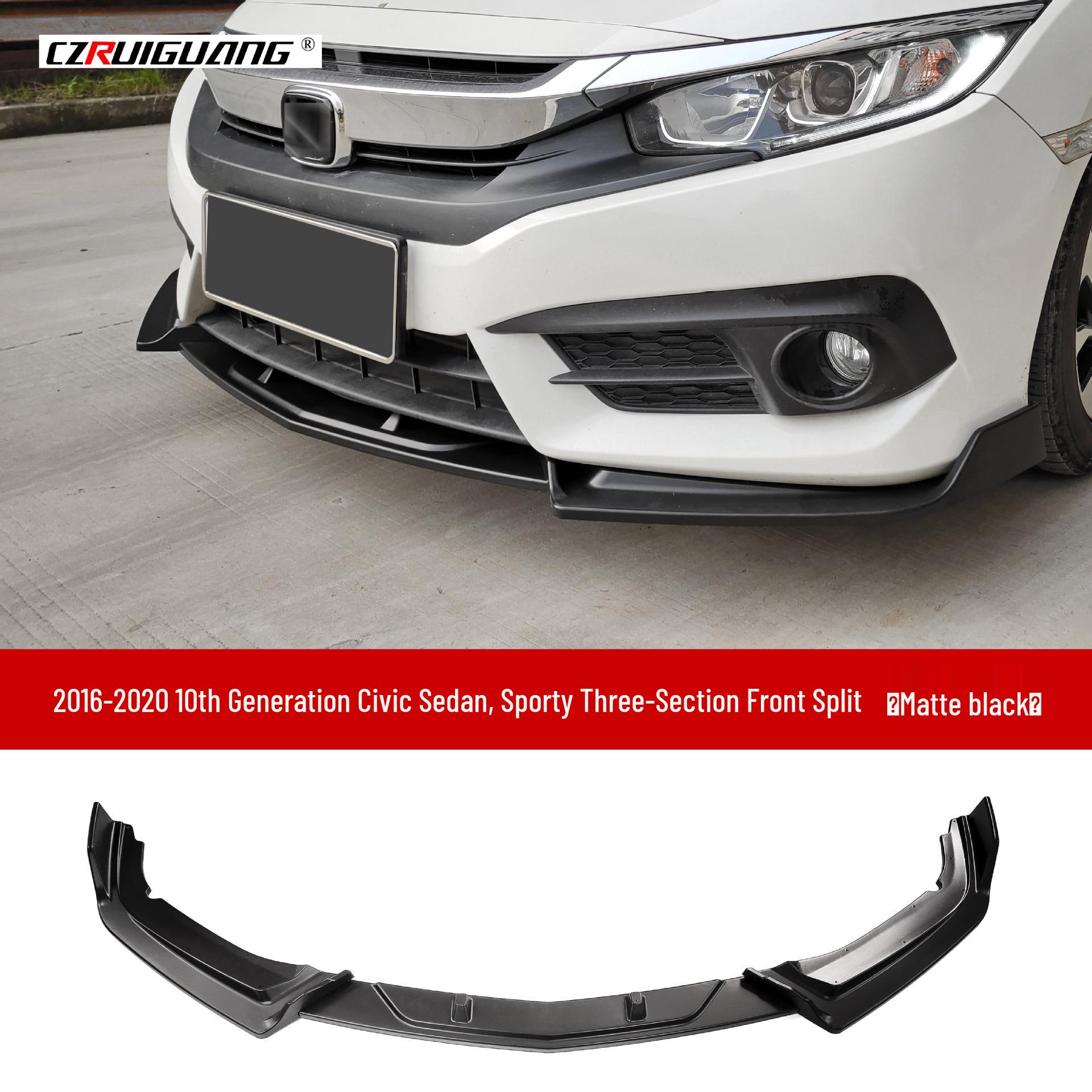 

Civic Gen 10 Hatchback Aero Kit: Front Splitter, Lip, Side Skirts, Spoiler, Rear Wing, Rear Lip, Top Wing, Bumper