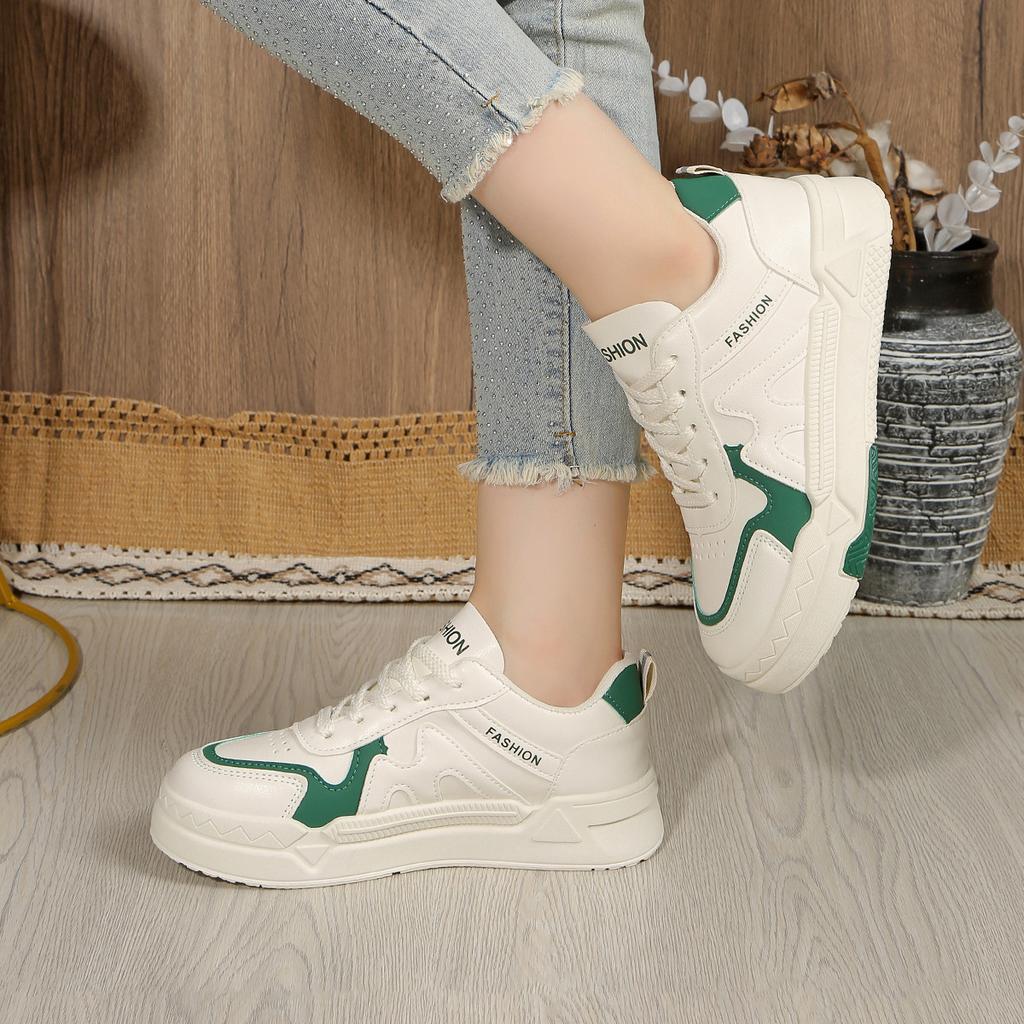 Thick-soled Little White Shoes Women's 2025 Summer New Versatile Explosion Not Tired Feet Non-slip Casual Sports Board Shoes Autumn