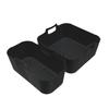 Silicone Insert For Air Fryer Silicone Air Fryer Basket 2 Pieces Non-Stick Removable Reusable Tray Inserts Safe For Meat