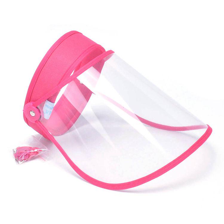 US Stock Face Protective Visor Plastic Adjustable Transparent Face Shield Pink