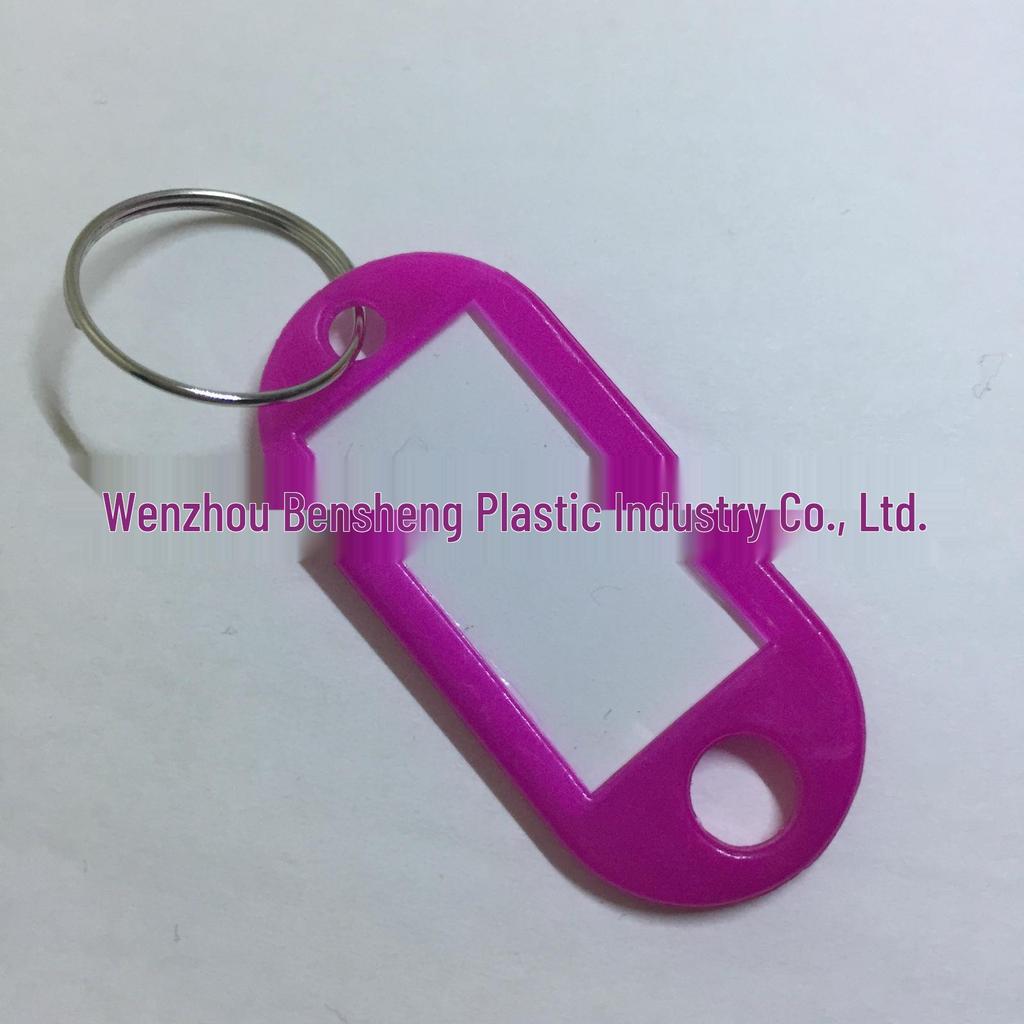 Colored Plastic Key Tag - Luggage, Hotel Room Number, Keychain Keyring Identifier