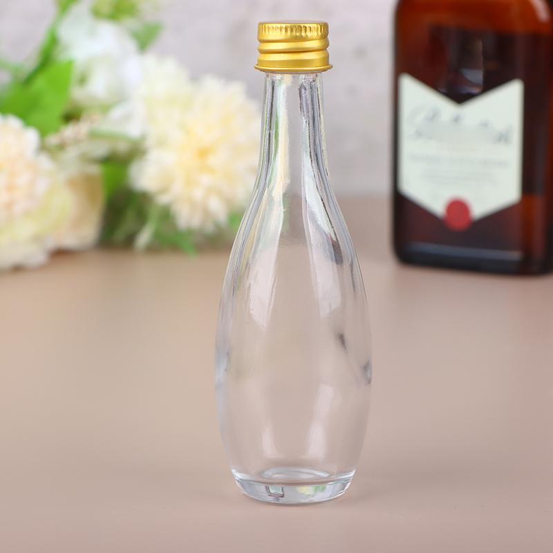 1 stk 50 ml hjemmeglass blyfri karaffel med deksel for brennevin Scotch liten vinflaske glass drikkeflaske bartilbehør