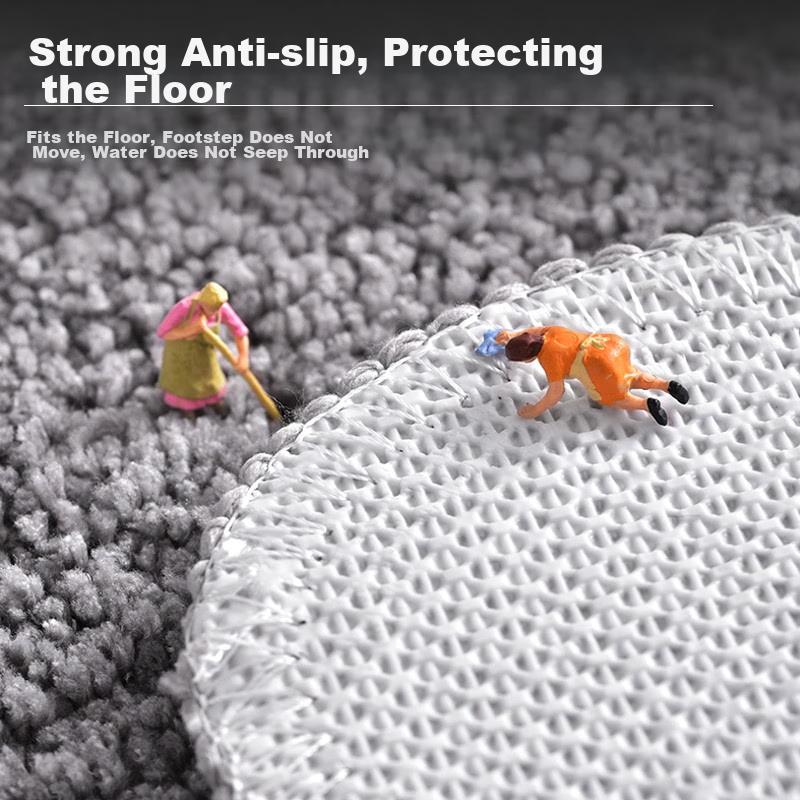 Huaxu Household Absorbent Floor Mat, Bathroom Entrance Mat, Non-Slip Mat for Toilet Entrance, Bedroom Rug, 40*60cm