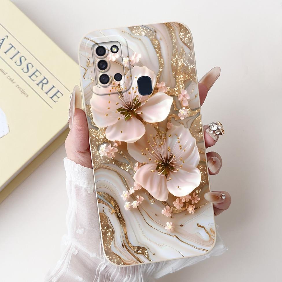 For Samsung A21s Case A217F Silicone Cute Fashion Butterfly Love Painted Cover For Samsung A21s Galaxy A21s Phone Case SM-A217M