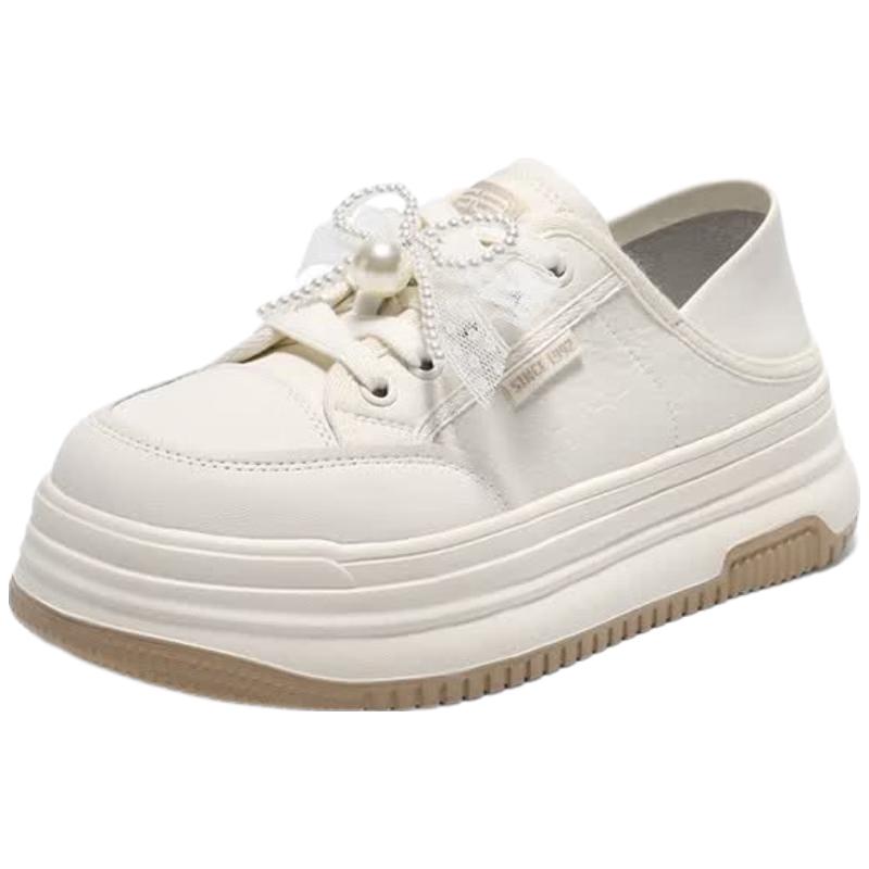 Belle Women s Bowknot Thick-Soled Casual Platform Sneakers 35