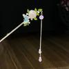 1pc Luxury Rose Tassel Hairpin Modern Chinese Shaking Butterfly Clip Vintage Elegant Hair Accessory Simple and Modern Hairpin