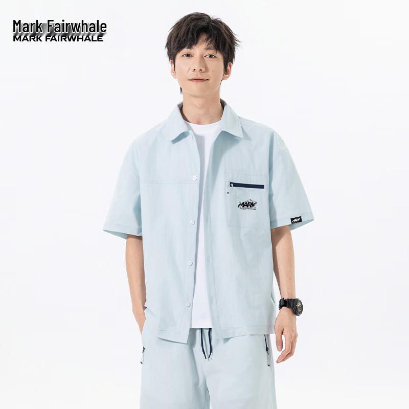 Mark Fairwhale Men s Summer Casual Short Sleeve Shirt L