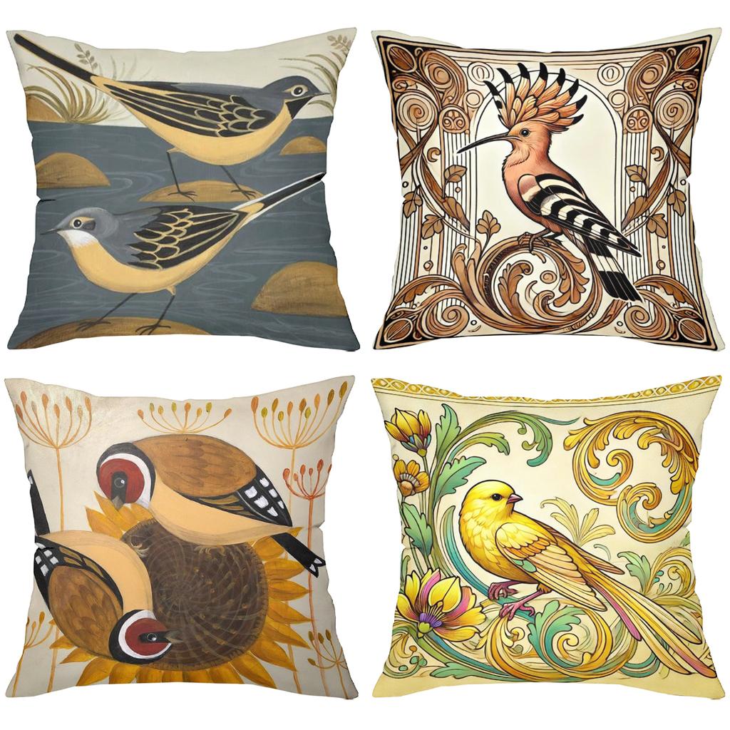 Bird Themed Decorative Pillows For Home Decor Polyester pillowcase, sofa decorative cushion cov Headboard Pillow