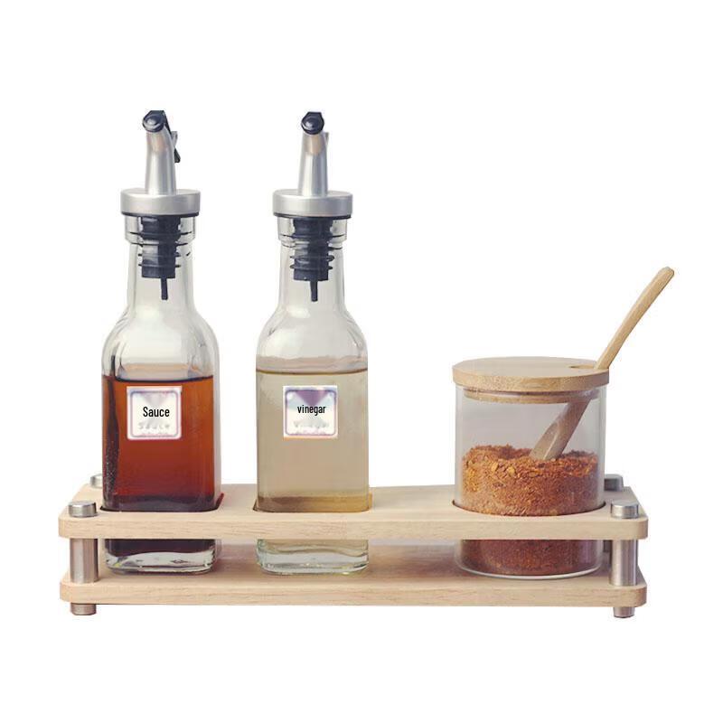 

ZLIII Solid Wood Base Condiment Set