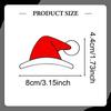 Santa Hat Christmas Sticker Festive Paper Decor,Decoration Holiday Scrapbook Decal Car for