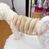 Pet Vest Sleeveless with Hollow Breathable Polyester Soft Plush Bear Bow Decoration Pet Vest Loose Fit Small Dogs Summer Wear