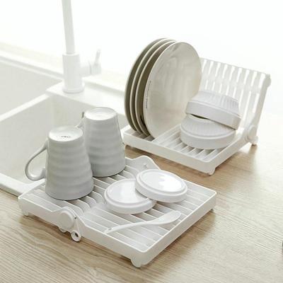 Çok Fonksiyonlu Mutfak Saklama Katlanabilir Bulaşık Tabak Rafı Düzenleyici Süzgeç Plastik Sofra Takımı Tutucu Raf