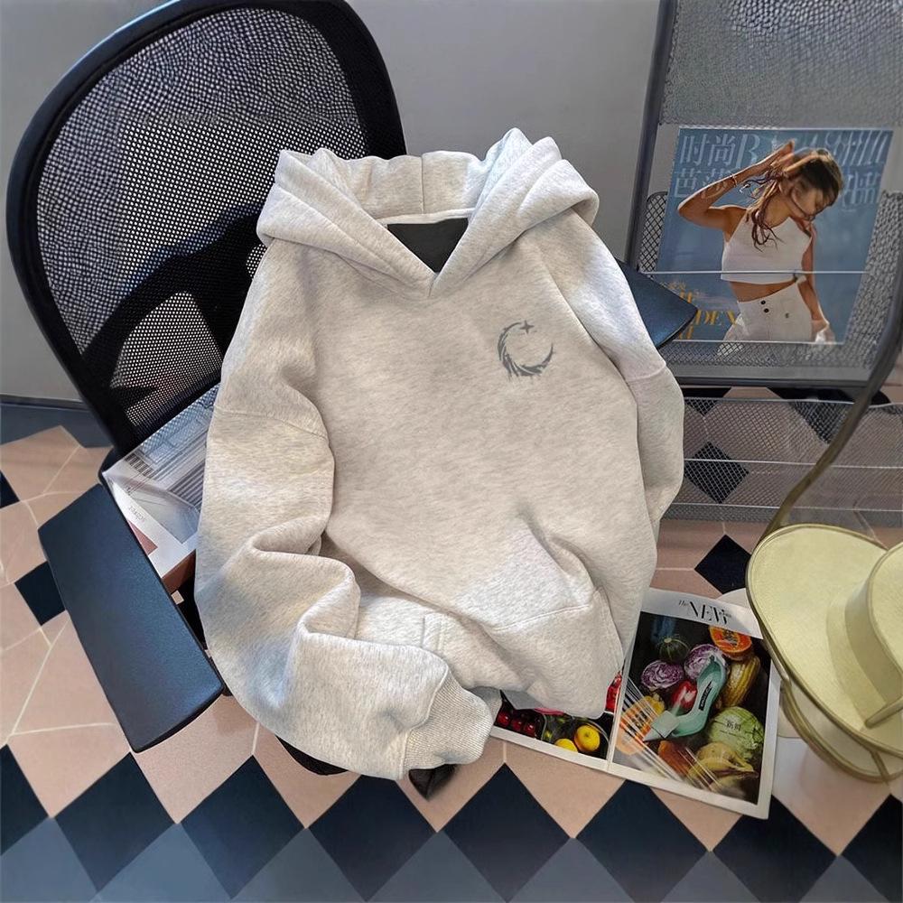 

500G Heavyweight Cartoon Hooded Sweatshirt - Loose Fit for Spring/Autumn Medium