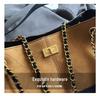2025 New Women's High-End Retro Shoulder/Crossbody Bag with Iron Chain - Versatile Tote for Commuting