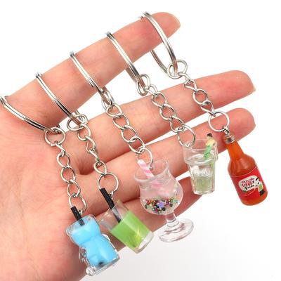 10 Stück Acryl-Getränkebecher Mini-Anhänger Für Basteln Handy-Kette Schlüsselanhänger Herstellung Dekorative Accessoires DIY Süße Schmuckzubehör