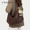 C.BANNER Genuine Leather Shoulder Bag, Crossbody Bag, Casual Bag