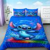 Cartoon Stitch 3pcs Duvet Cover Quilt Cover Bedding Set Queen King Twin Size for Children Bedroom Decor Birthday Gifts