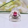 Pink Rubellite Tourmaline Gemstone 925 Sterling Silver Ring V8494, Pink Ring, Oval Ring, Valentin's Day Gift, Gift For Her, Birthday Gift, Handmade Je