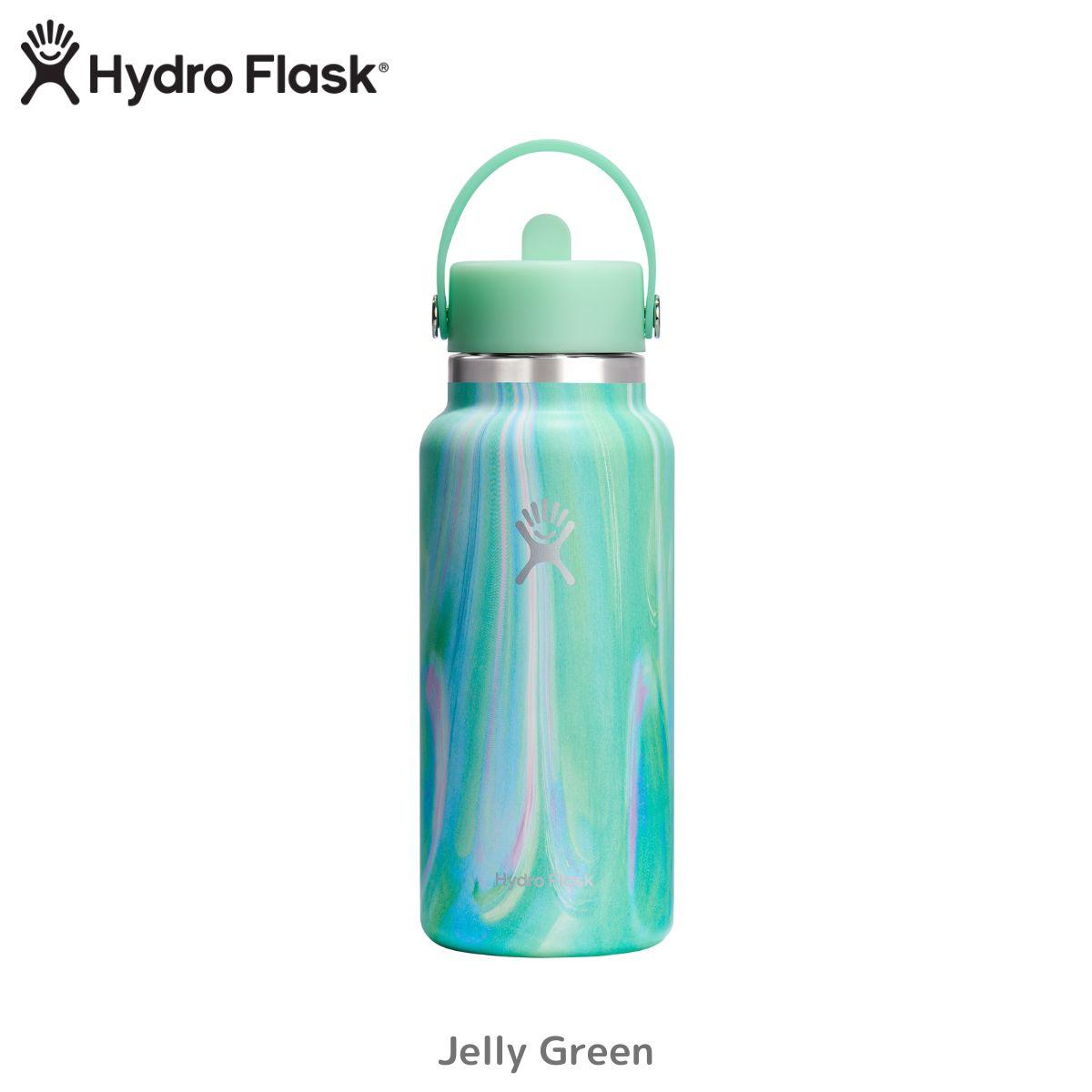 Hydro Flask 32oz Limited 946ml Tumbler JELLY Straw Included Wide Mouth Water Bottle Insulated Marble Color Pastel Gift Mothers Day Fathers Outdoor 1L