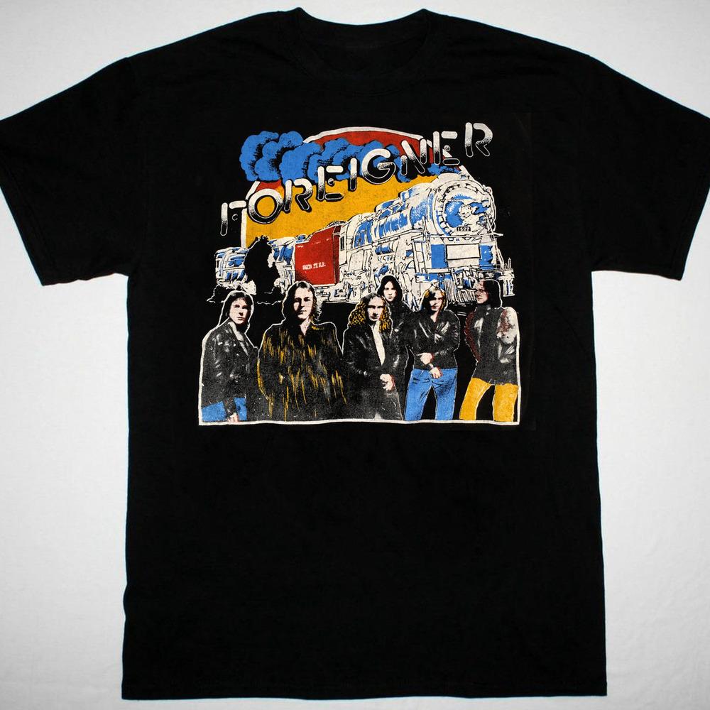 

Foreigner Band T-shirt Black Cotton Unisex Tee All Sizes S To 5Xl XY334 Unisex T-Shirt 5XL різнокольоровий