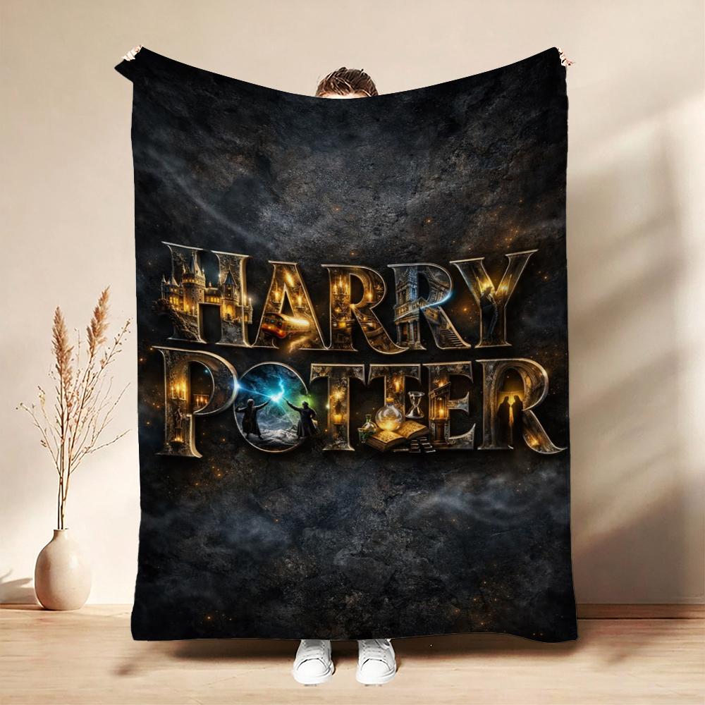 Hogwarts Magical Adventure Theme Printed Blanket Thick Warm Throw Blanket For Living Room Bedroom Study Home Decor Christmas Gift