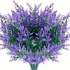 Vibrant Purple Artificial Lavender Faux Flowers for Indoor Outdoor Decor, Perfect for Garden, Porch, and Home Accents, Perfect for Thanksgiving