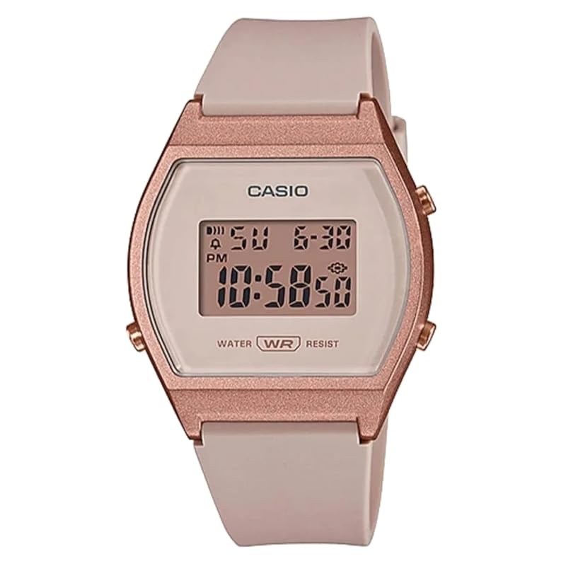 

Стандартные цифровые женские часы CASIO LW-204-4A Без косметической коробки, розово-бежевый x розовое золото, зарубежная модель [продукт]